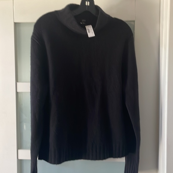 NWT J. Crew Mockneck sweater in supersoft yarn BLACK XL - Picture 2 of 3